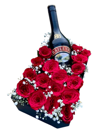 Arreglo Rosas y Baileys