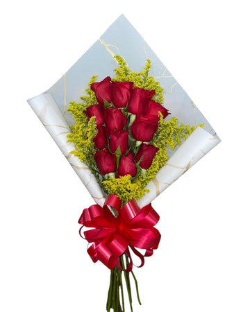 Ramillete 12 Rosas Rojas