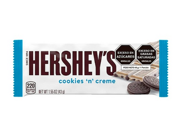 Tableta Hershey Chocolate Blanco Cookies Creme